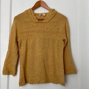 Anthropologie wool sweater with hood